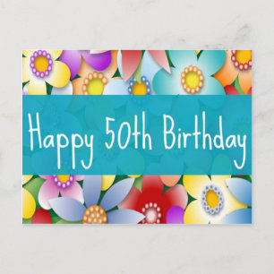 Diva's Happy 50. Geburtstagskarte Postkarte
