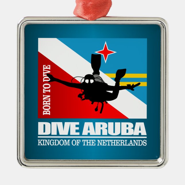 Dive Aruba DF2 Ornament Aus Metall (Vorne)