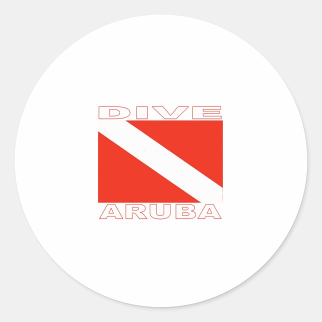 Dive Aruba Runder Aufkleber (Vorderseite)