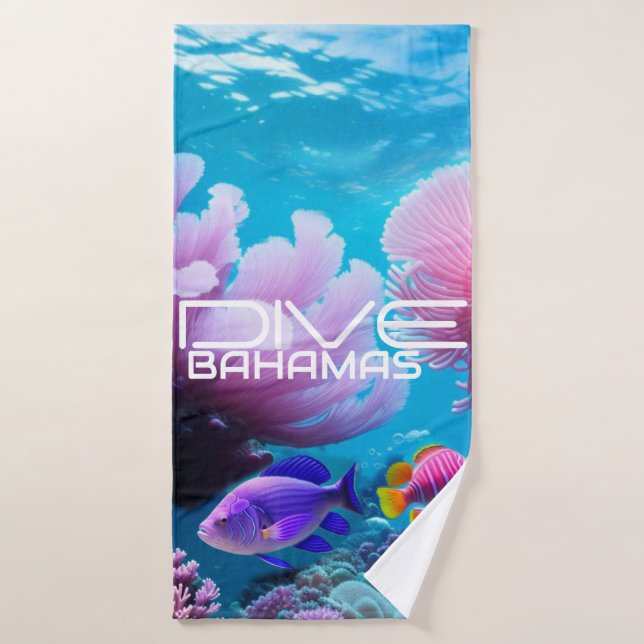 Dive Bahamas - Handtuch Badehandtuch (Badehandtuch)