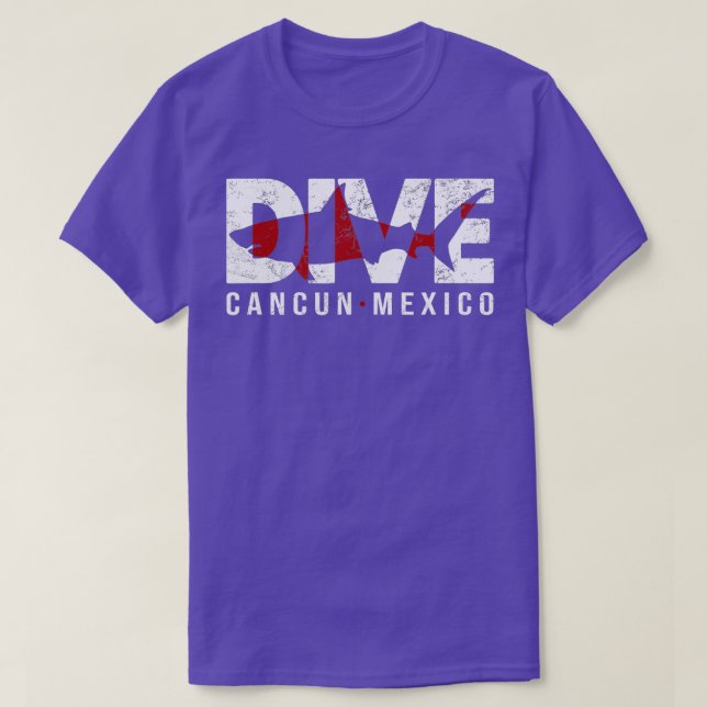 DIVE Cancun Mexico SCUBA TAUCHEN T-Shirt (Design vorne)