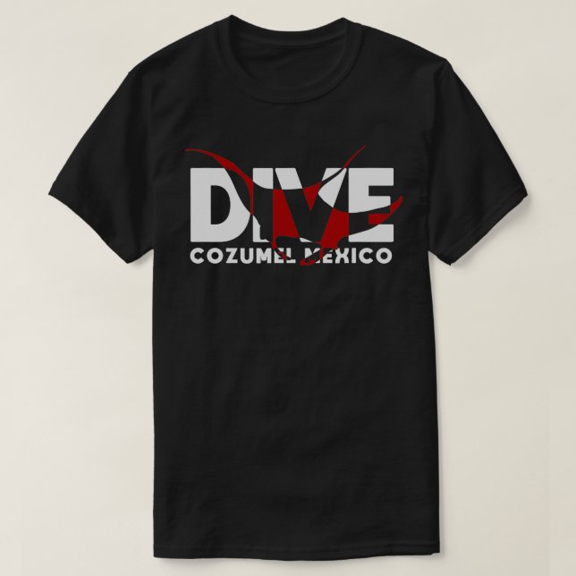 DIVE Cozumel Mexico SCUBA TAUCHEN Manta Ray T-Shirt (Design vorne)