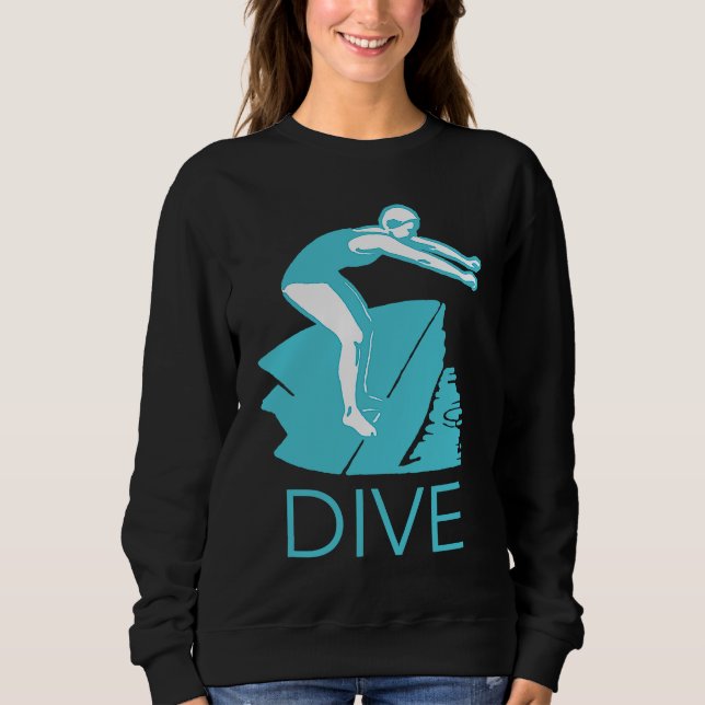 DIVE Encourage Inspire Motivate Boost Support Retr Sweatshirt (Vorderseite)
