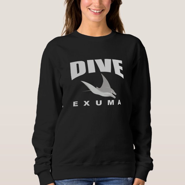 Dive Exuma Scuba Diving at Exuma with Manta Rays Sweatshirt (Vorderseite)