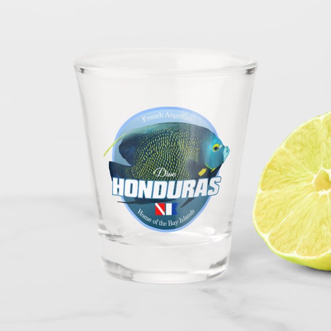 Dive Honduras (DD2) Schnapsglas (Vorderseite)