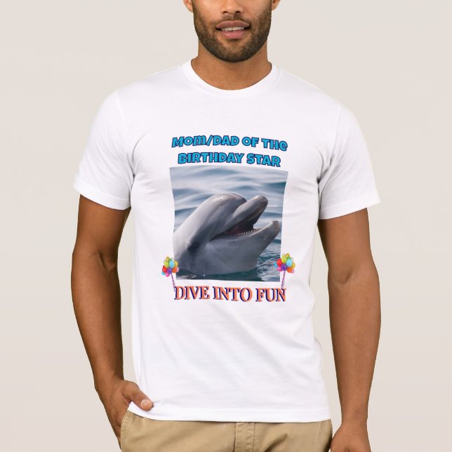 Dive into Fun - Parent of the Birthday Star T-Shirt (Vorderseite)