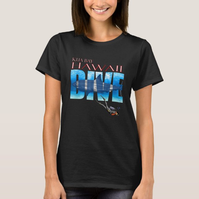 DIVE Kua Bay SCUBA Diving Snorkeling T-Shirt (Vorderseite)