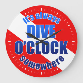Dive O'Clock Große Wanduhr