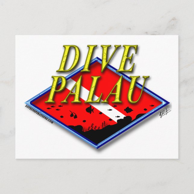 Dive Palau Postcard Postkarte (Vorderseite)