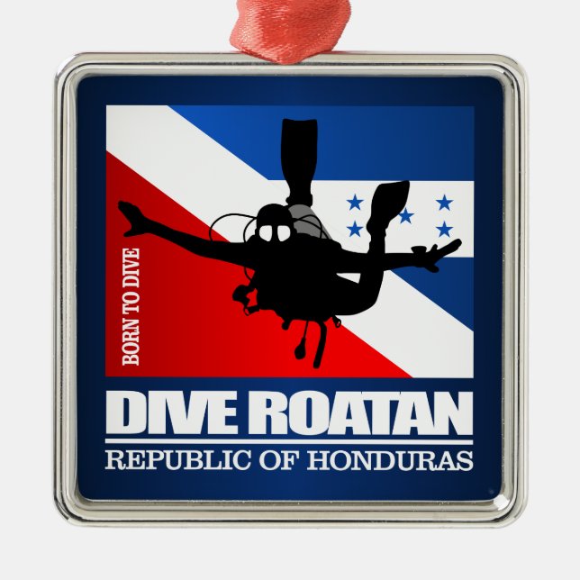 Dive Roatan DF2 Ornament Aus Metall (Vorne)