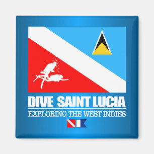 Dive Saint Lucia (sq) Magnet