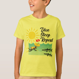 Dive Sleep Repetierdesign - Kids' Basic T - Shirt