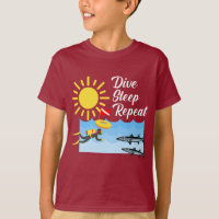 Dive Sleep Repetierdesign - Kids' Basic T - Shirt