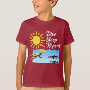 Dive Sleep Repetierdesign - Kids' Basic T - Shirt