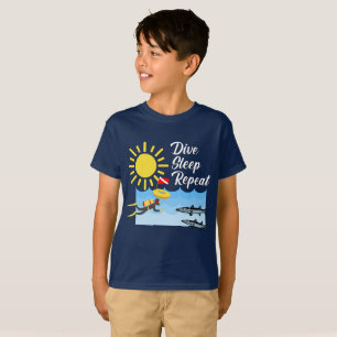 Dive Sleep Repetierdesign - Kids' Basic T - Shirt