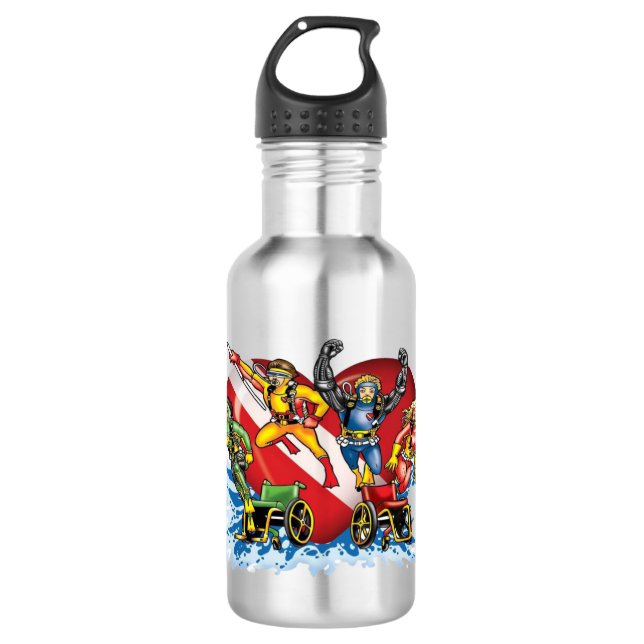 Divehart Superhero Wasserflasche (Vorderseite)