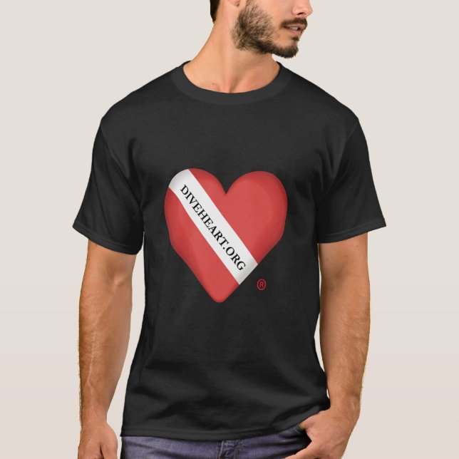 Diveheart Heart Men's T - Shirt (Vorderseite)