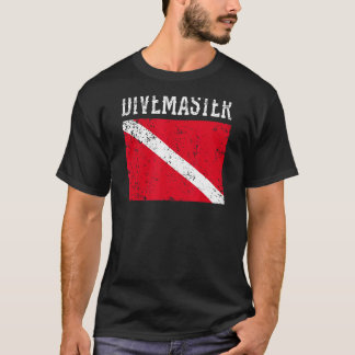 Divemaster Scuba Diving Instructor Dive Flag Stil T-Shirt