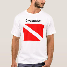 Divemaster Taucher unter Flaggen-T-Shirt T-Shirt