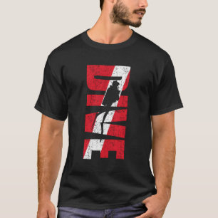 Diver Down Dive Drapeau T-Shirt Ombre nage Scuba