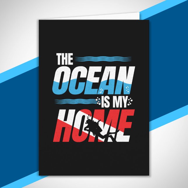 Diver Down Flag Scuba Diving Karte (Von Creator hochgeladen)