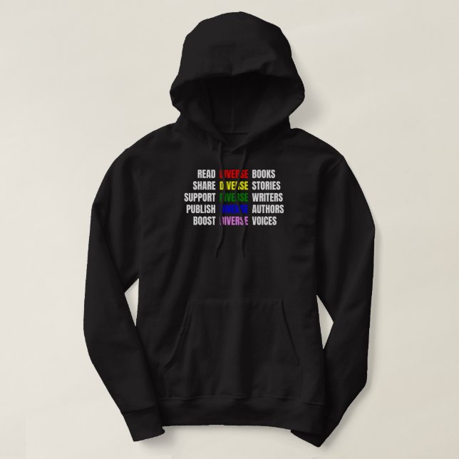 Diverse Bücher lesen Hoodie (Design vorne)