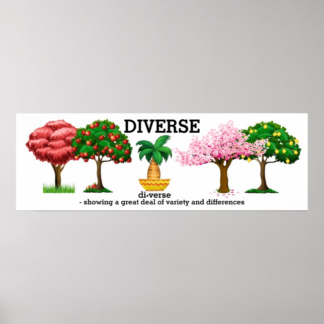 DIVERSE - Vokabularposter Poster (Vorne)