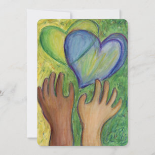 Diversité Amour Coeurs Mains Colorée Invitations