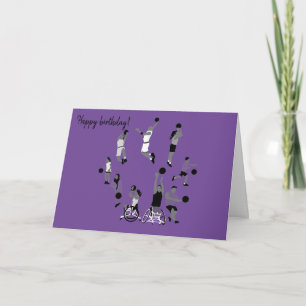 Diversité Designs Ball Sports Carte d'anniversaire