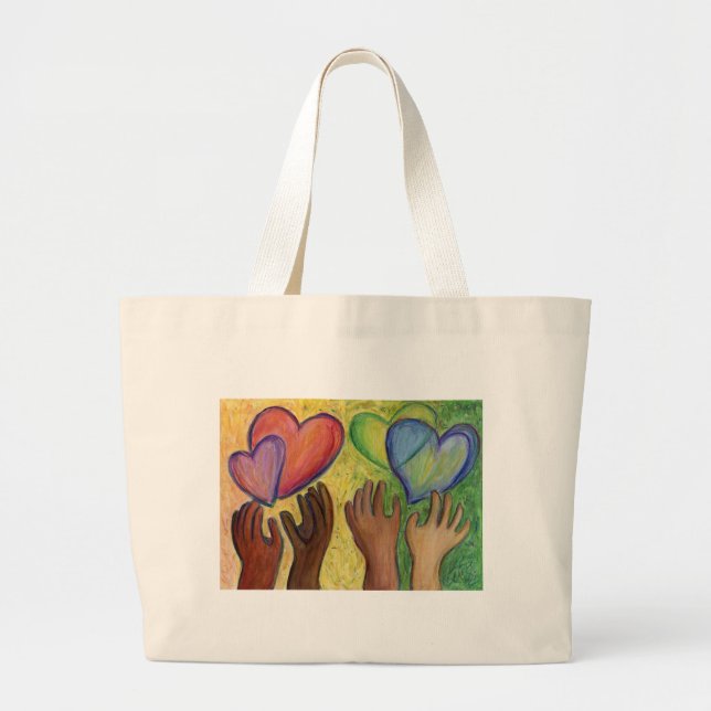 Diversity, Aktien und Inklusion DEI Art Tote Bag Jumbo Stoffbeutel (Vorne)