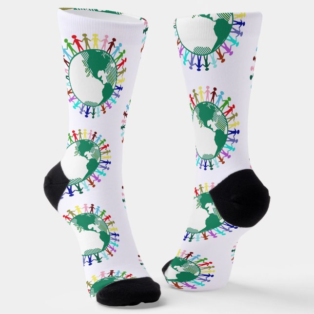Diversity auf der ganzen Welt Socken (Gewinkelt)