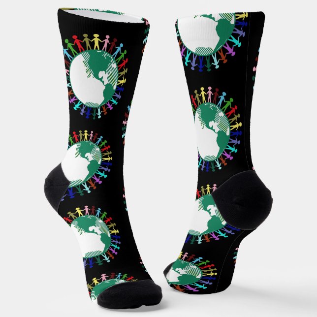 Diversity auf der ganzen Welt Socken (Gewinkelt)