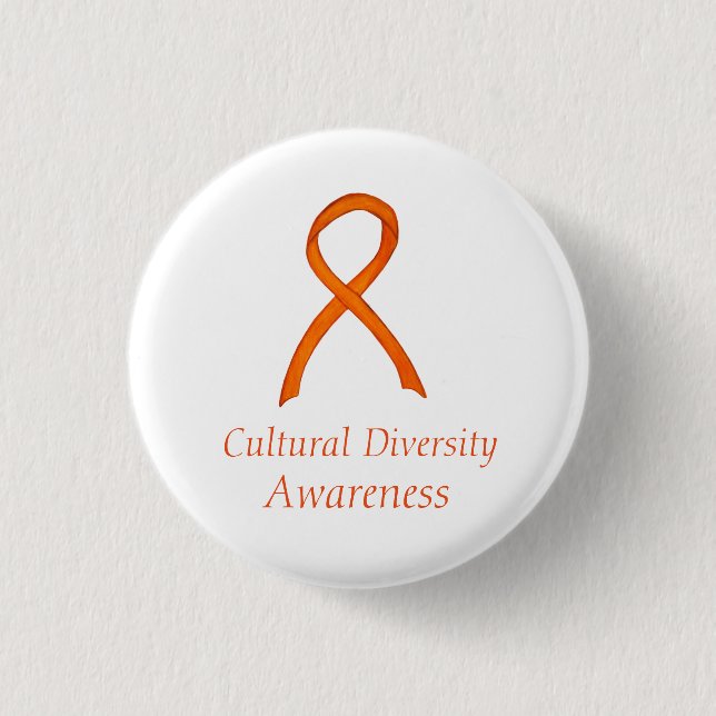 Diversity-Bewusstsein Ribbon Custom Button (Vorderseite)