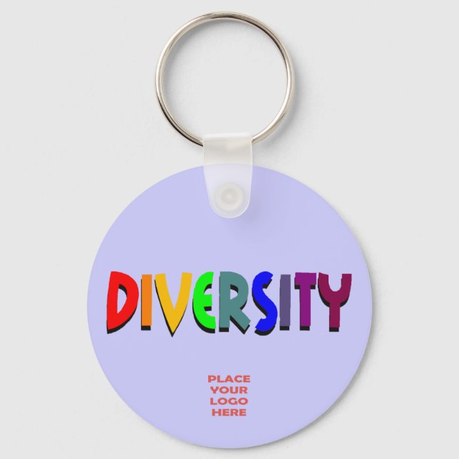 Diversity Custom Periwinkle Keychain Schlüsselanhänger (Vorderseite)