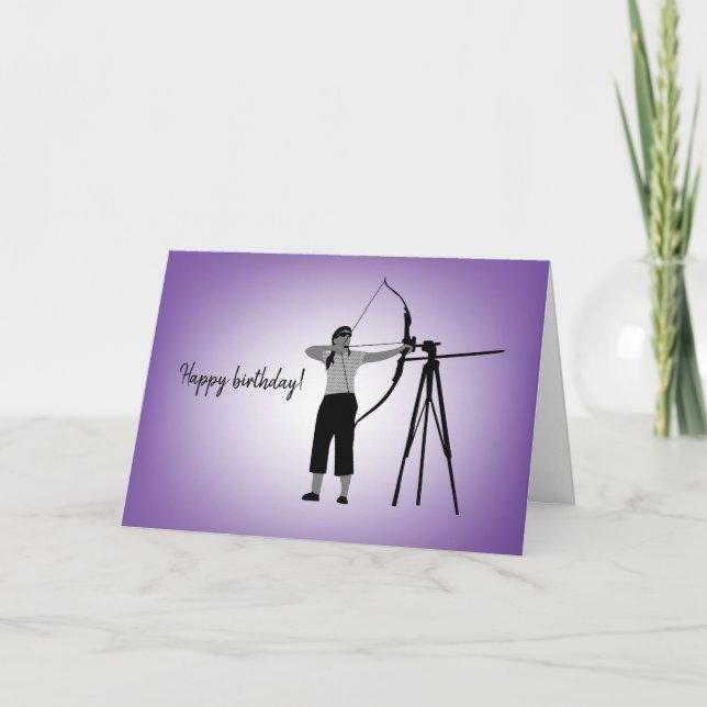 Diversity Designs Girl Blind Archer Card Karte (Vorderseite)