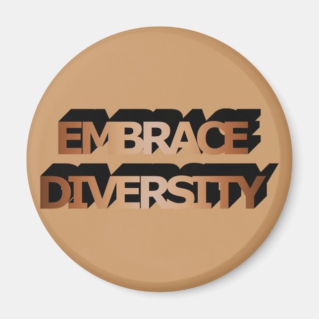 Diversity Embrace (Brauntöne) Magnet (Vorne)