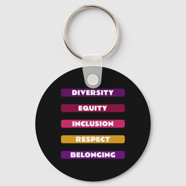 Diversity Equity Inclusion Respect Belonging Pack  Schlüsselanhänger (Vorderseite)
