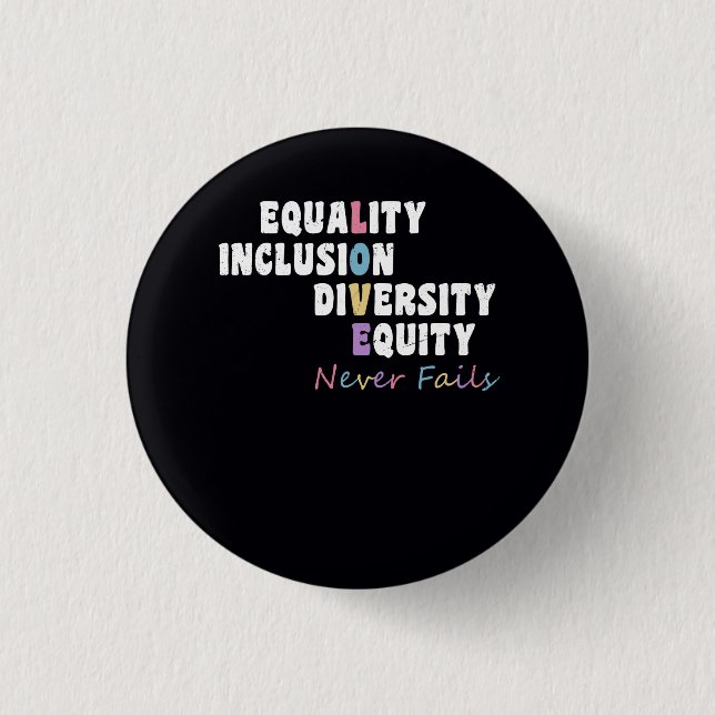 Diversity-Equity-Liebe für Gleichheit und Integrat Button (Vorderseite)