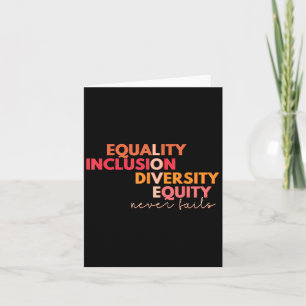 Diversity-Equity-Liebe für Gleichheit und Integrat Karte
