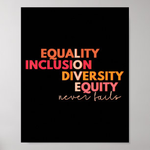Diversity-Equity-Liebe für Gleichheit und Integrat Poster