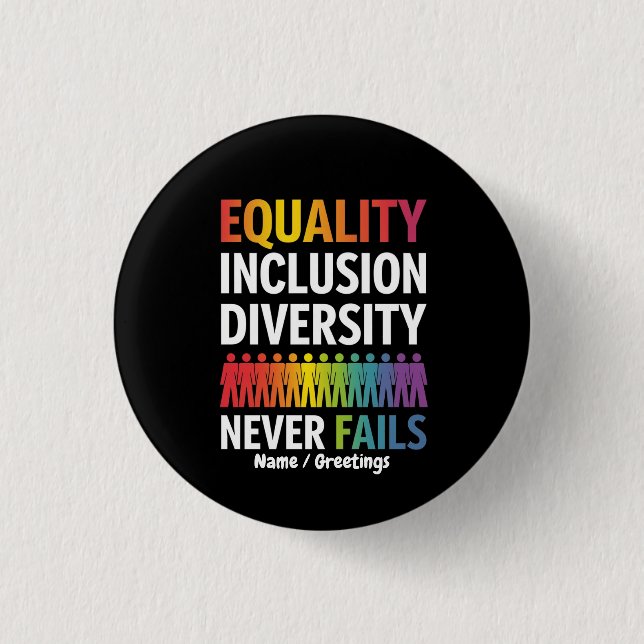 Diversity Equity Liebe gewinnt Gleichheit und Inte Button (Vorderseite)