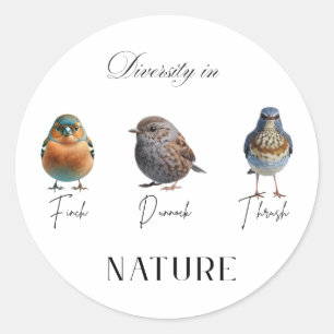 Diversity: Feiern Sie die Harmonie der Natur Runder Aufkleber