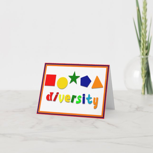 Diversity-Formen-Note-Karte Karte (Vorderseite)