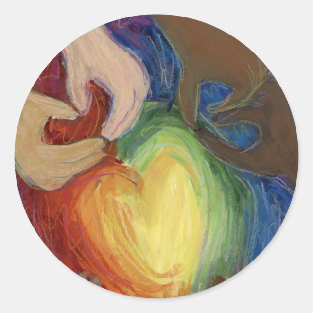 Diversity für Lieben und Hände Art Decal Sticker (Vorderseite)
