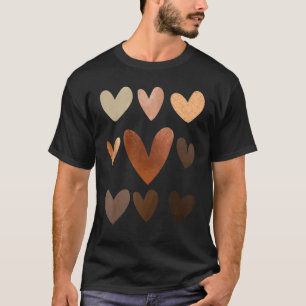 Diversity Herz Skin Tones Schwarzer Stolz Freundli T-Shirt