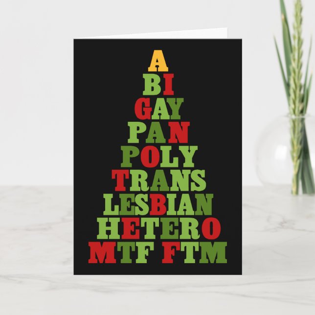 Diversity Holiday Tree Feiertagskarte (Vorderseite)