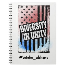 Diversity in Unity 2024 US-Wahlpräsident Abstimmun Notizblock