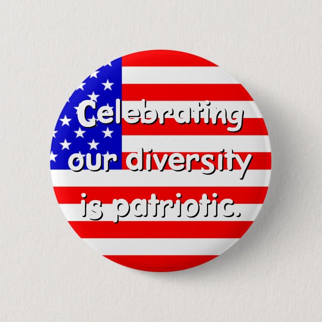 Diversity ist patriotischer Button (Vorderseite)