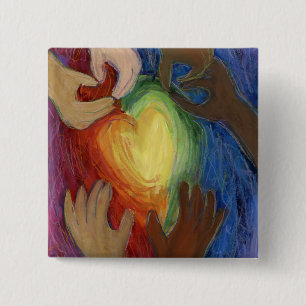 Diversity-Liebe für Herz und Nieren Lapel-Stift od Button