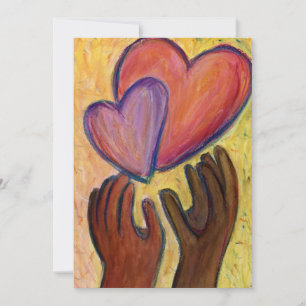 Diversity Liebe Herz Hände farbenfrohe Einladungen